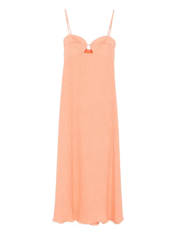 johanna ortiz orange dress Johanna Ortiz Formal Symmetry Ankle Dress In Honey Spice
