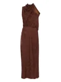 Johanna Ortiz Finding Balance midi dress - Brown