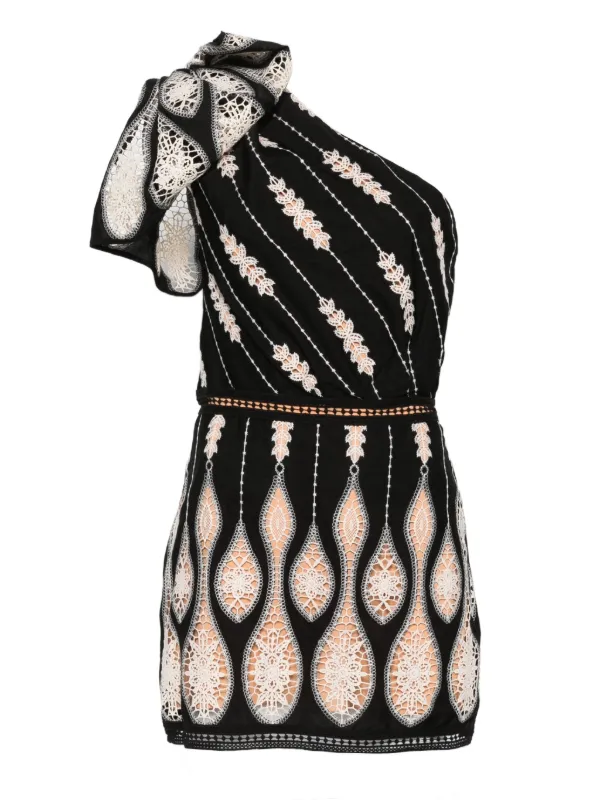 Johanna Ortiz Celestial Matter Mini Dress in Neutrals