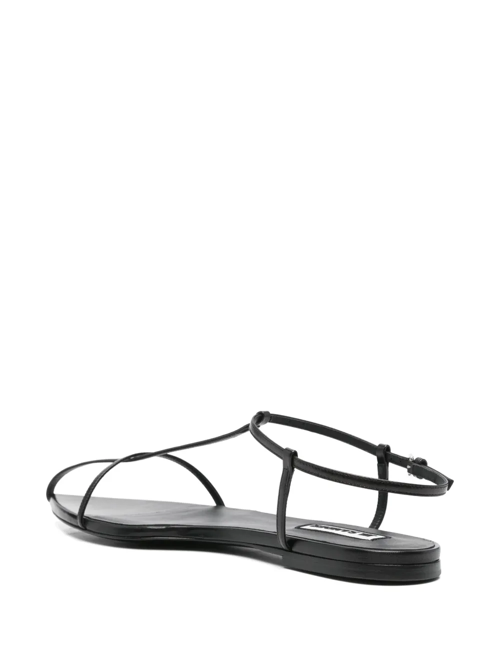 Jil Sander leather flat sandals Black