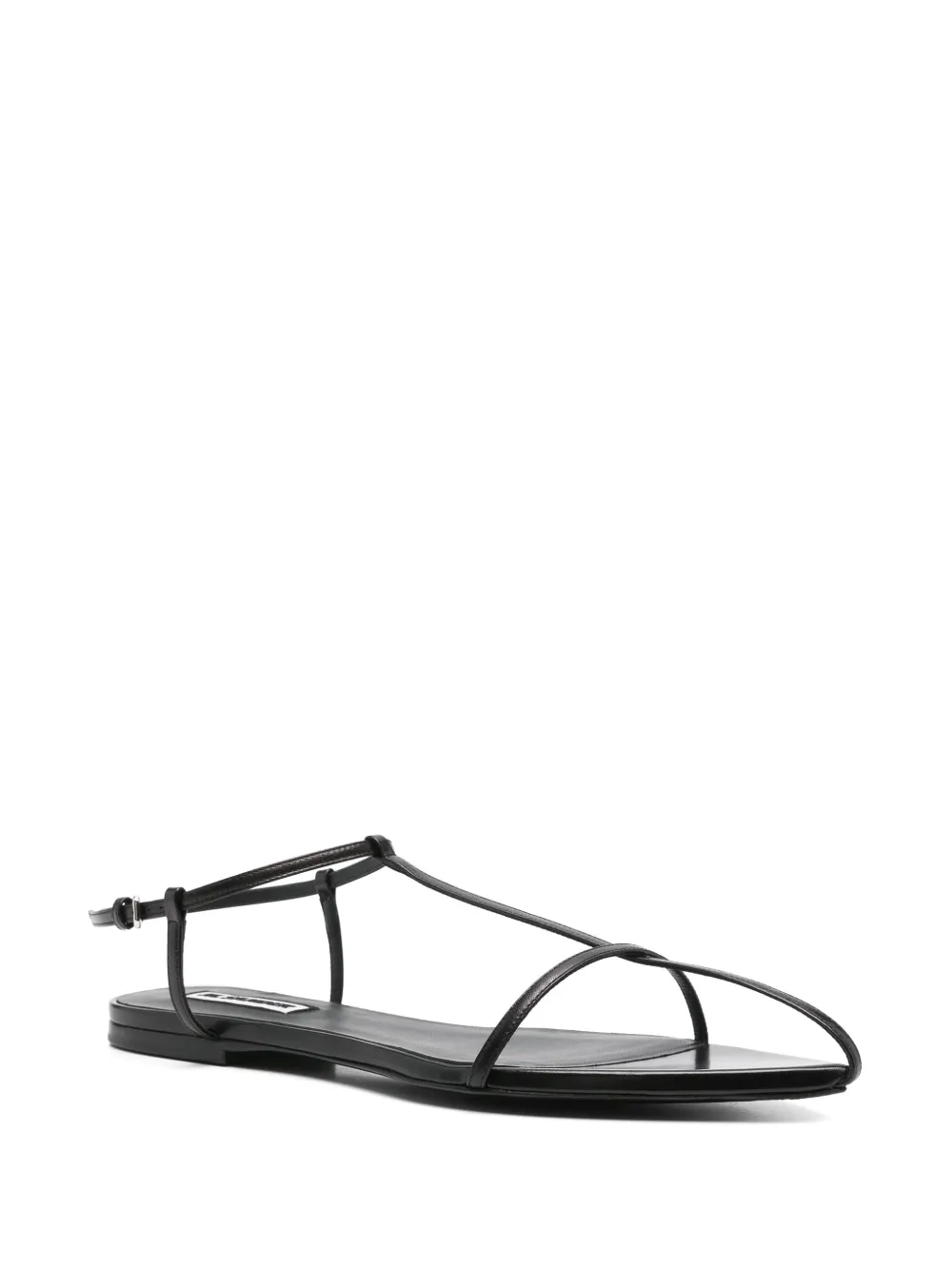 Jil Sander leather flat sandals Black