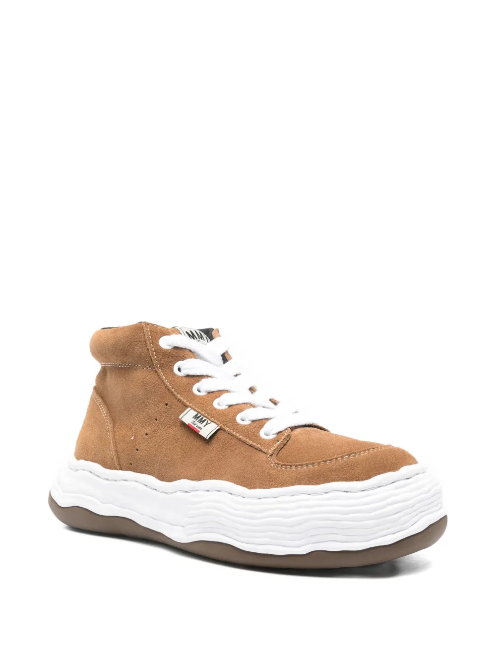 Maison MIHARA YASUHIRO Oliver suede high-top sneakers Bruin