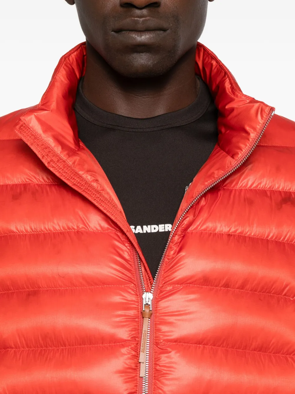 Jil Sander+ Quilted Down Jacket In Orange
