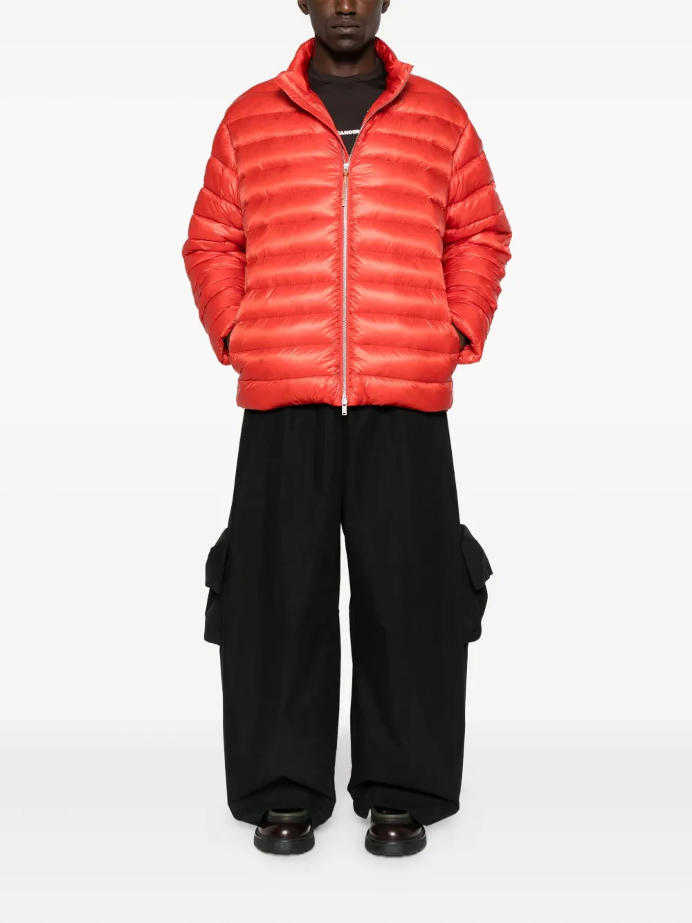 Jil Sander+ Quilted Down Jacket In Orange