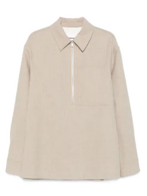 JIL SANDER + パイルニットポロシャツ 46 JIL SANDER + パイルニットポロシャツ 46