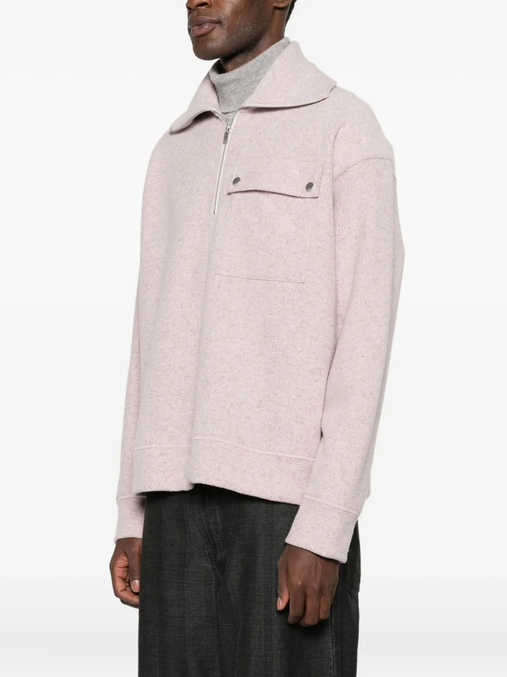 Jil Sander Sweater met hoge hals Roze