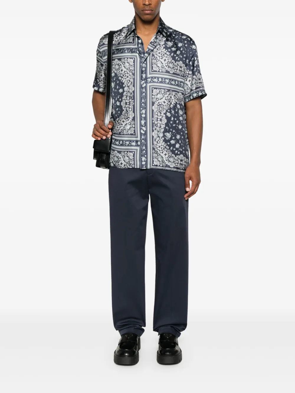 FENDI Overhemd met bandanaprint - Blauw