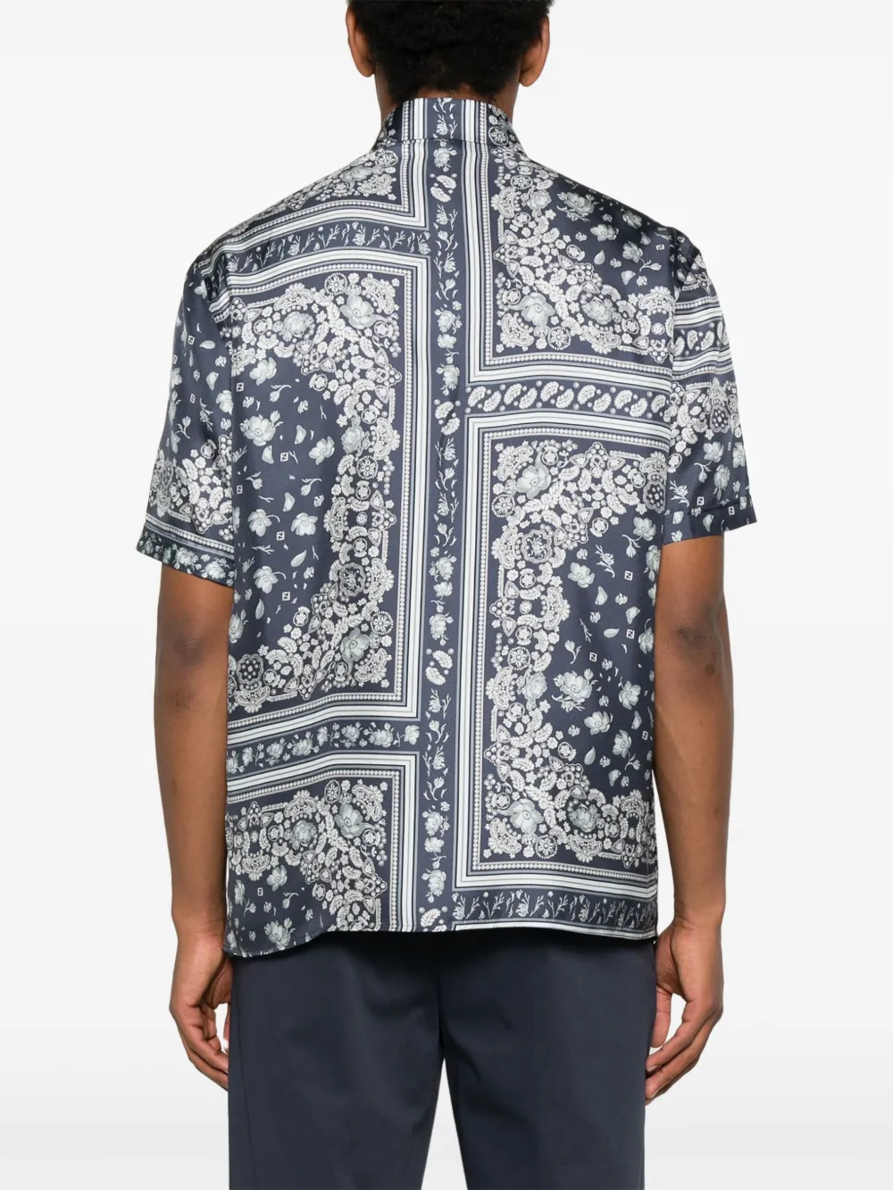 FENDI Overhemd met bandanaprint Blauw