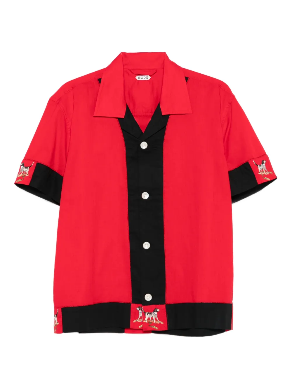 BODE Camisa com estampa de cachorro | Vermelho | Image 1