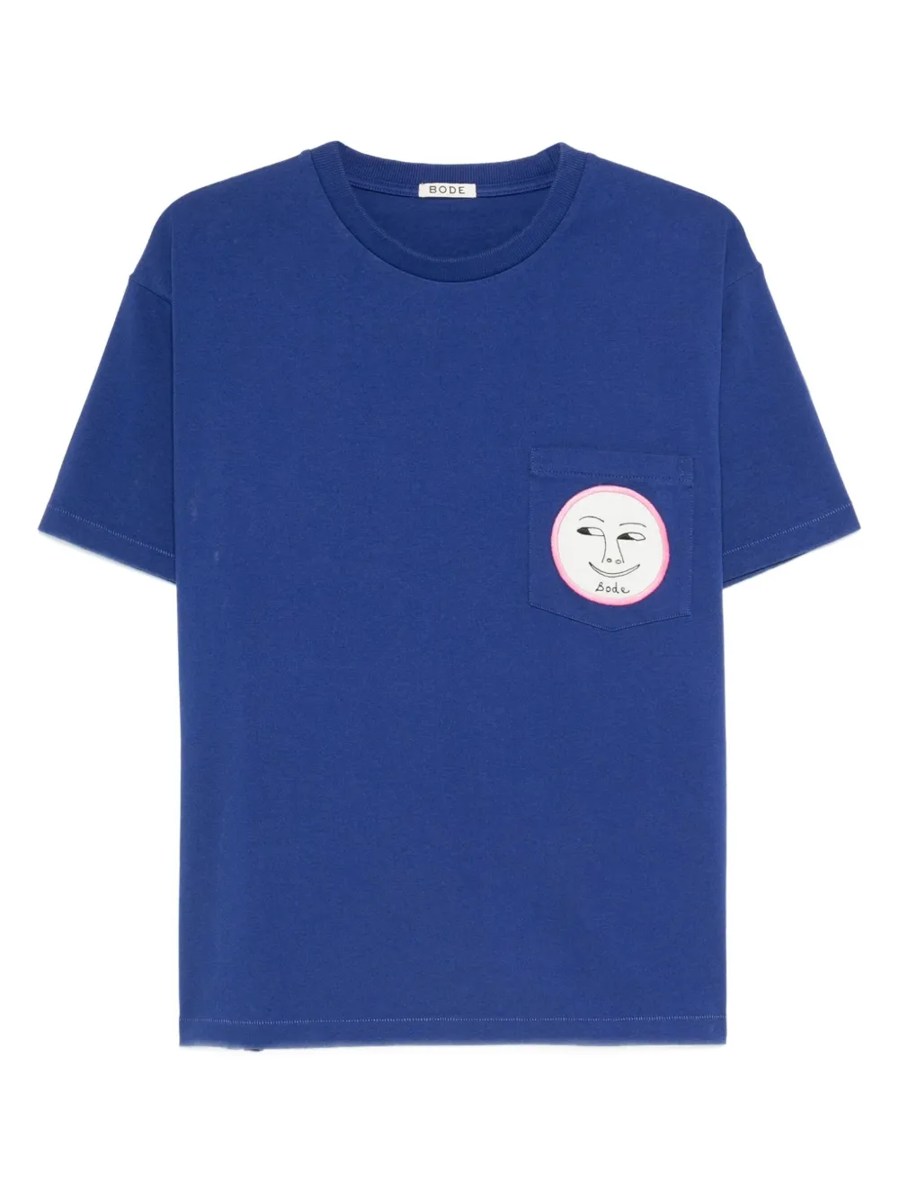 BODE pocket moon-face T-shirt | Blue | Image 1