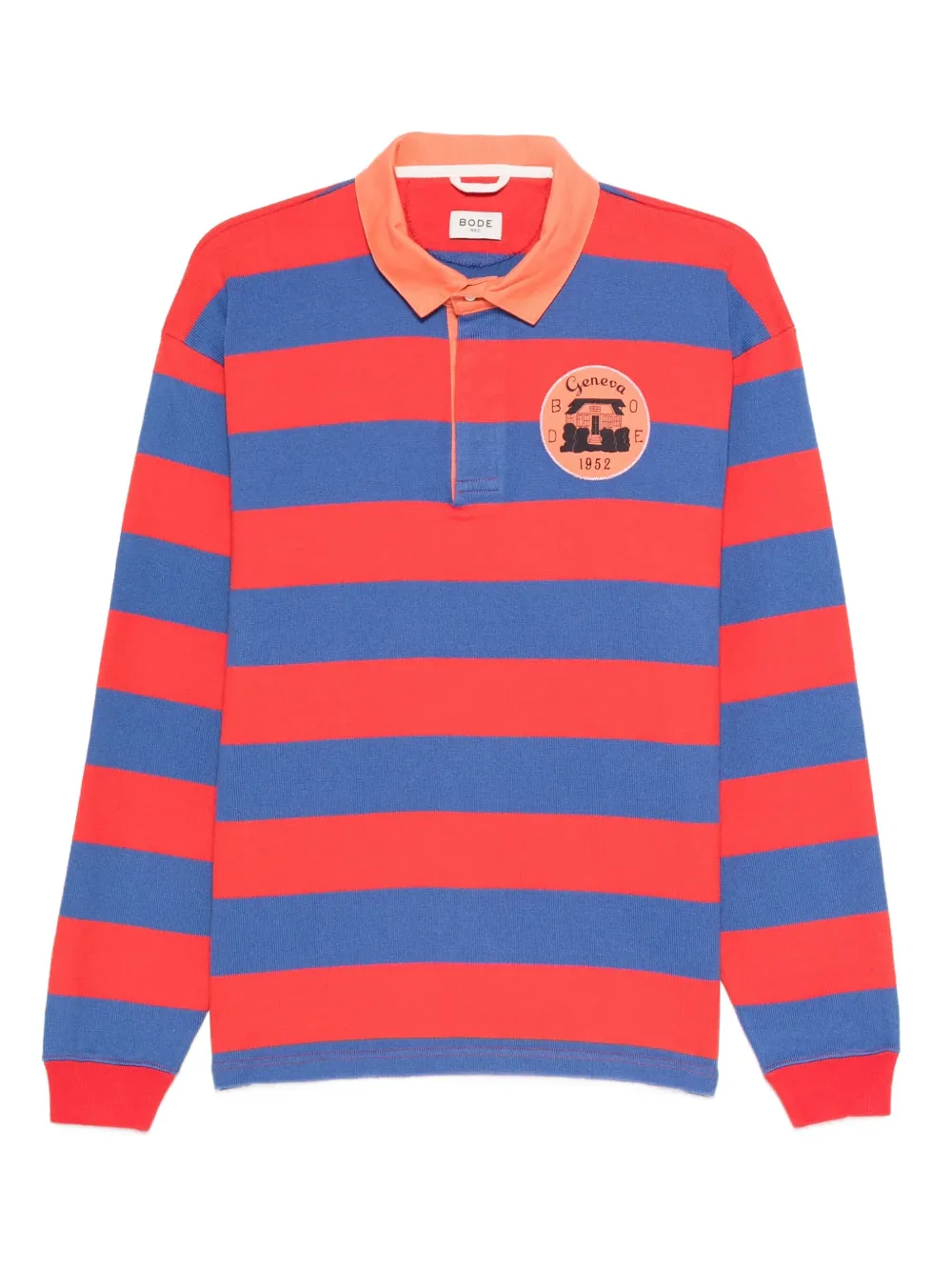 BODE striped rugby polo shirt | Red | Image 1