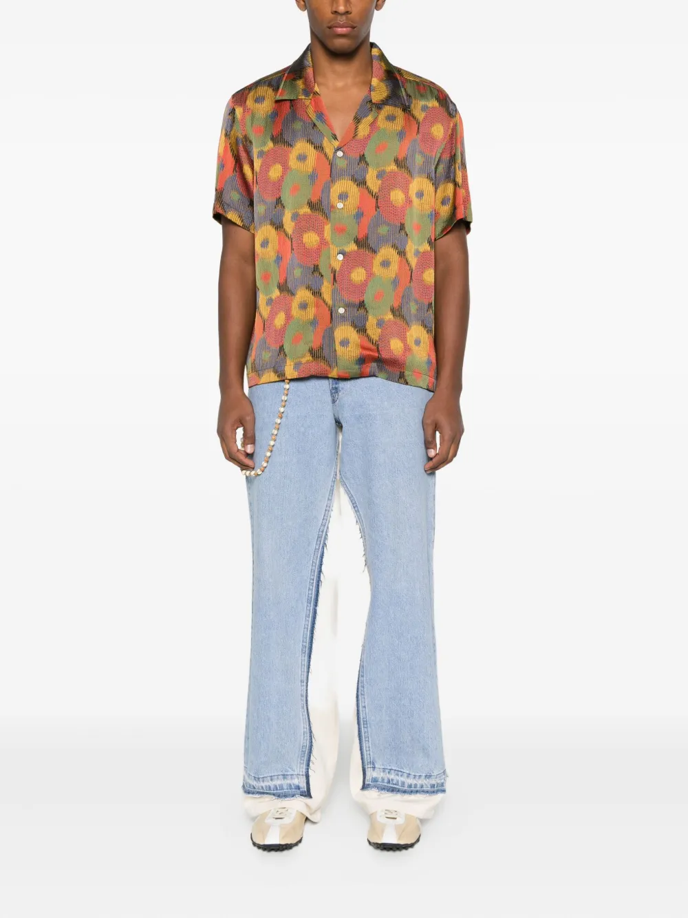 BODE floral-print short-sleeve shirt - Rood