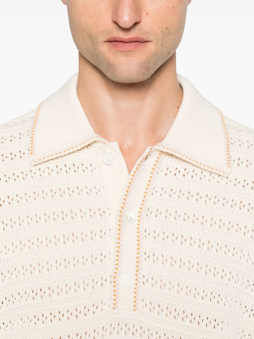 NN07 Josh poloshirt met lange mouwen Beige
