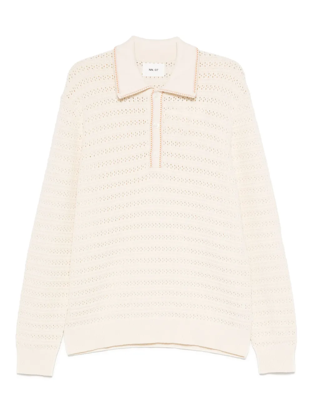 NN07 Josh poloshirt met lange mouwen Beige