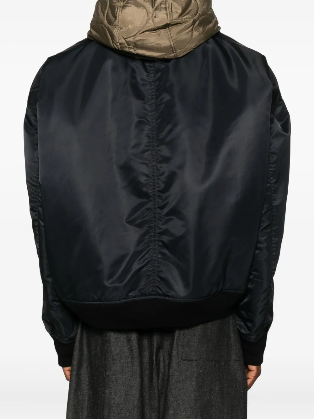 Miharayasuhiro Hooded Bomber Jacket In Black