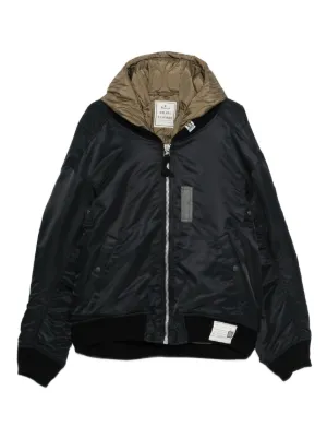 VETEMENTS Quilted Hooded Bomber Jacket | Black | FARFETCH