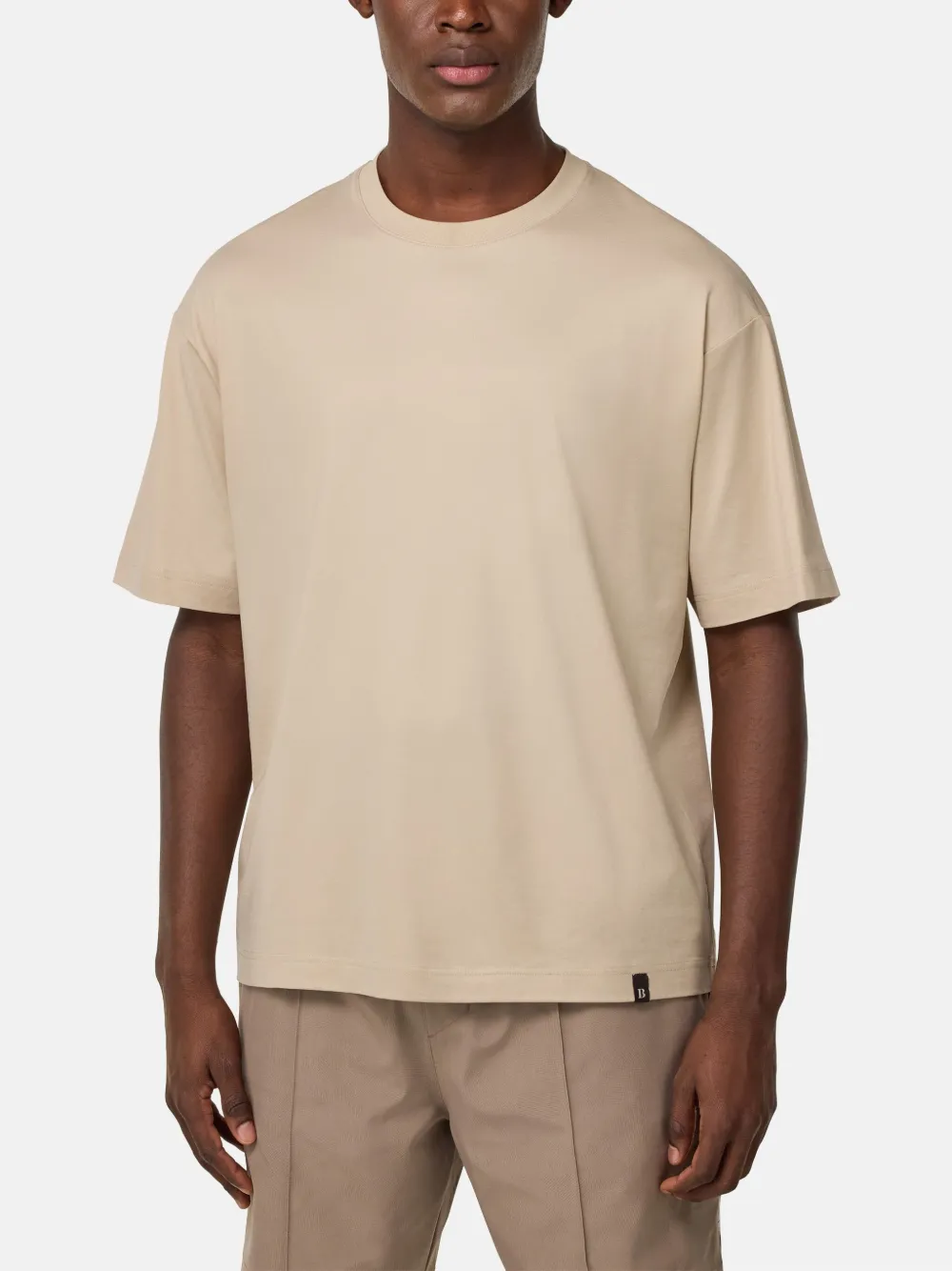 Boggi Milano Jersey T-shirt Bruin
