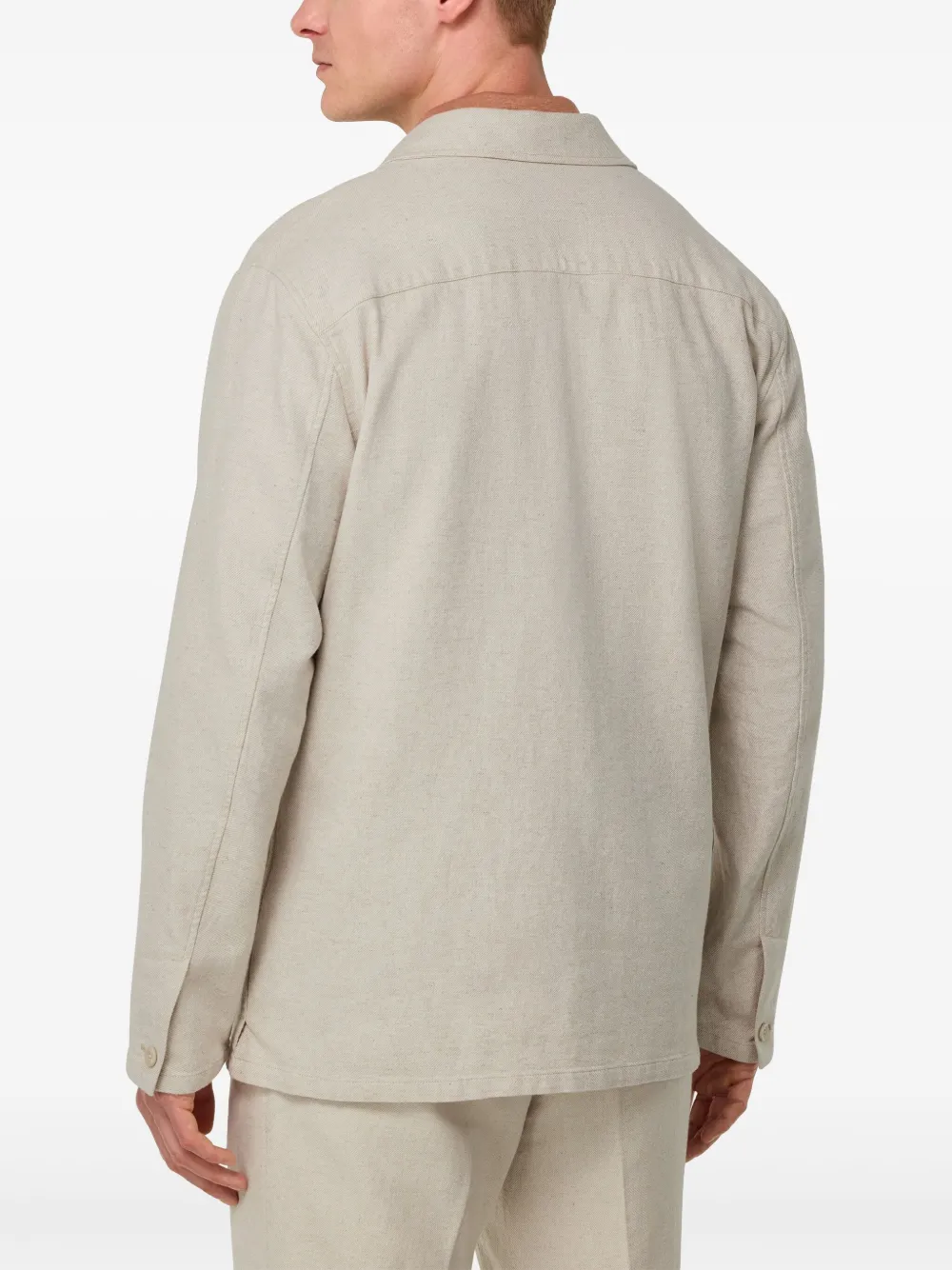 Boggi Milano Gemêleerd shirtjack Bruin