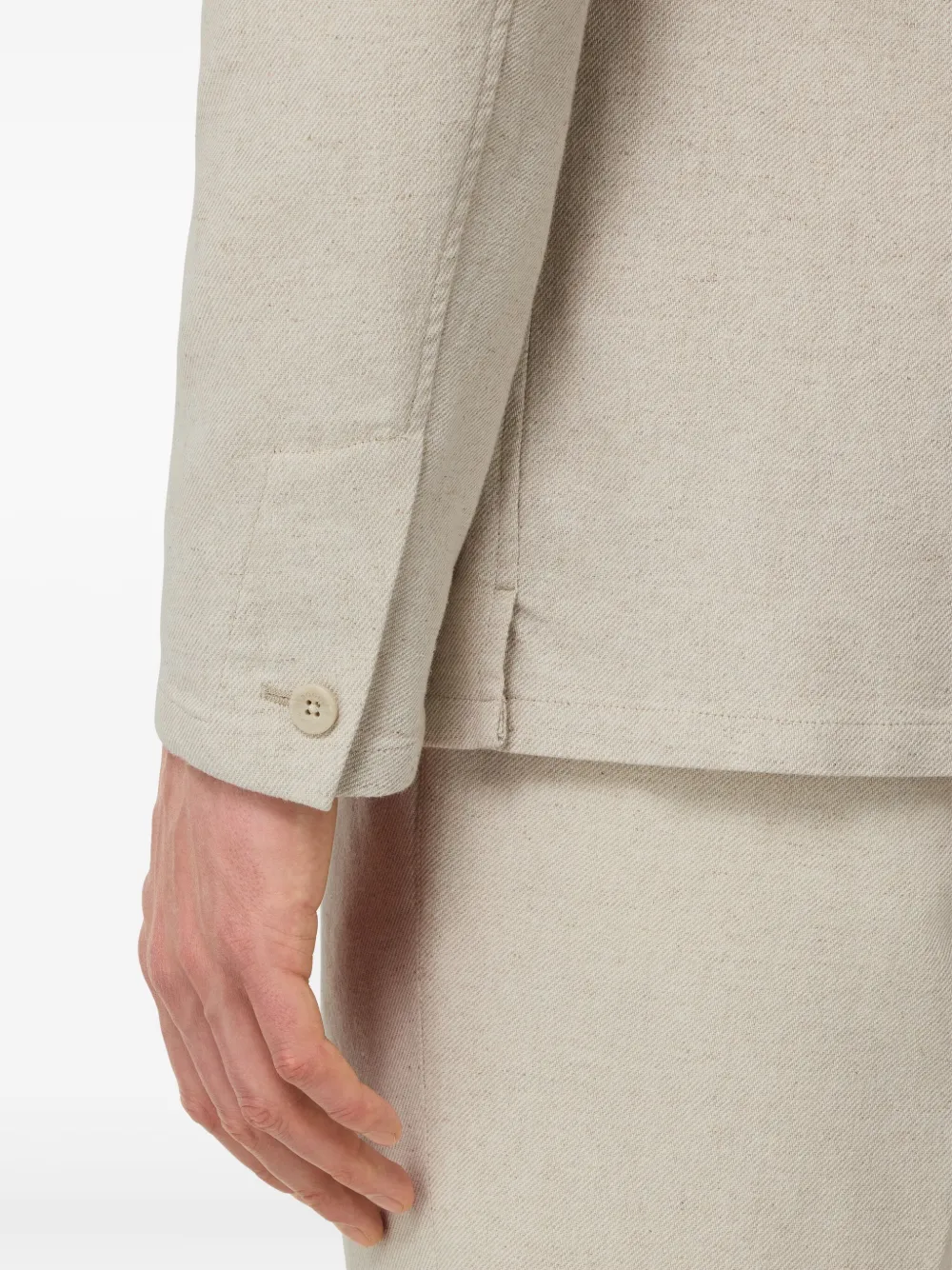 Boggi Milano Gemêleerd shirtjack Bruin