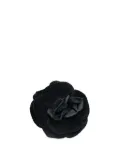 CHANEL Pre-Owned 1970-1980 Velvet Camellia Brooch costume brooch - Black