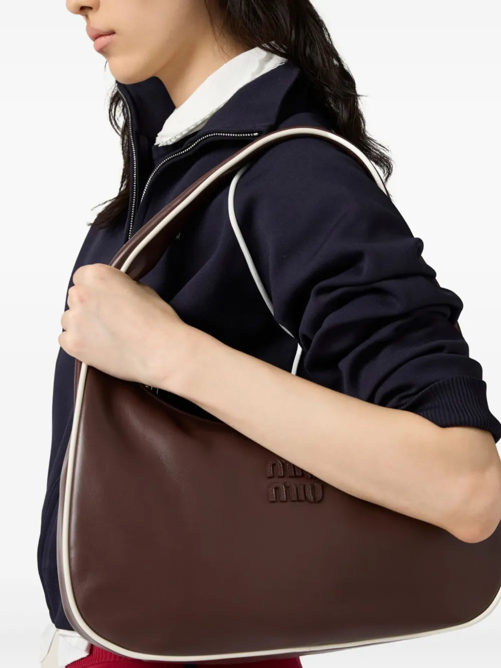 Miu Miu Wander Shoulder Bag In ブラウン