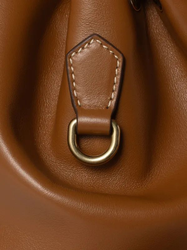 国内発】Miu Miu レザー ドローストリング バケットバッグ