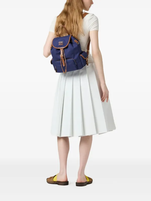 【関税込み】MiuMiu Backpacks ブラック レザー バックパック | Miu Miu