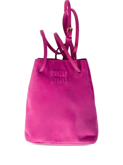 Miu Miu pochette en daim - Rose - Miu Miu - Modalova