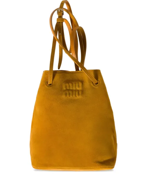 Sac porté épaule en daim - Miu Miu - Modalova
