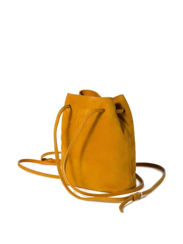 Miu Miu Suede Pouch Shoulder Bag | Yellow | FARFETCH