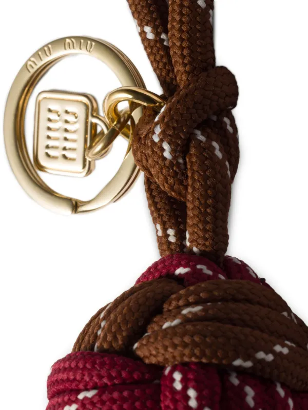 【関税&送料込】Miu Miu Keychains Miu Miu Leather Keychain | Brown | FARFETCH