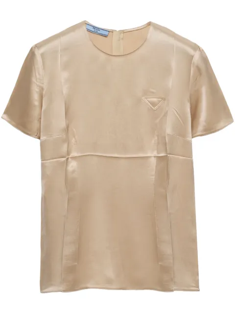 Prada top Satin en crepé