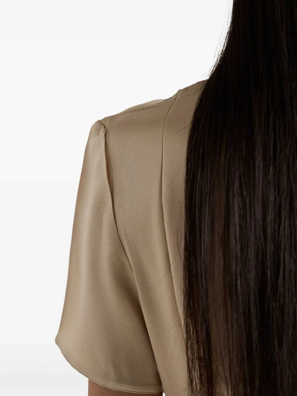 Prada Crêpe satijnen top Beige