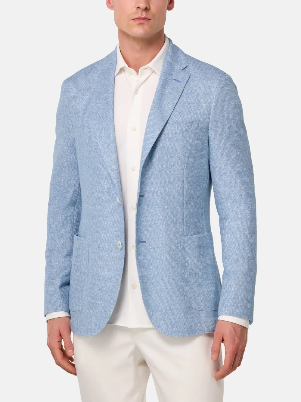 Boggi Milano Blazer met opgestikte zak Blauw