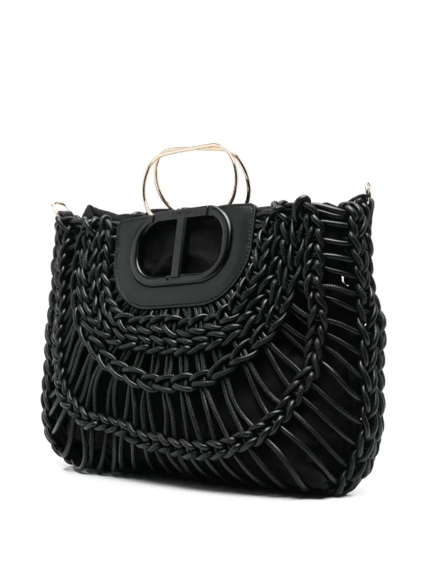 TWINSET Bolso Shopper Con Diseño Trenzado Negro FARFETCH ES
