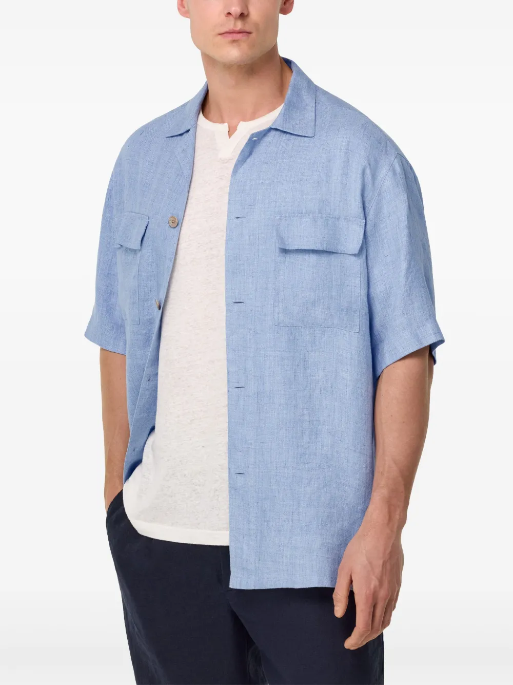 Boggi Milano Camp shirtjack Blauw