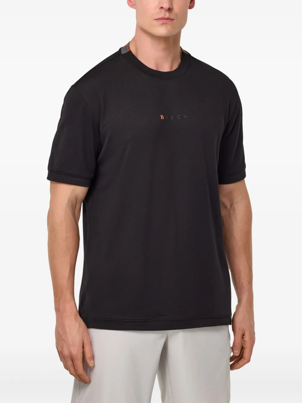 Boggi Milano T-shirt met logoprint Zwart