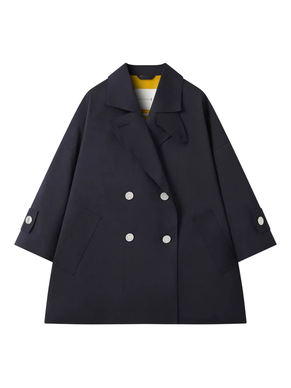 Mackintosh Crosslee jack met dubbele rij knopen Blauw