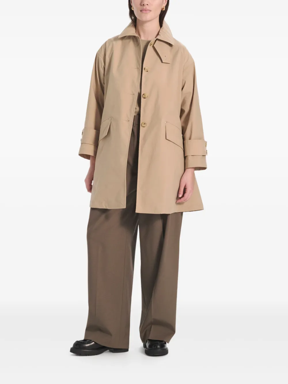 Mackintosh Humbie button-up coat | Single Breasted Coats | Image 2