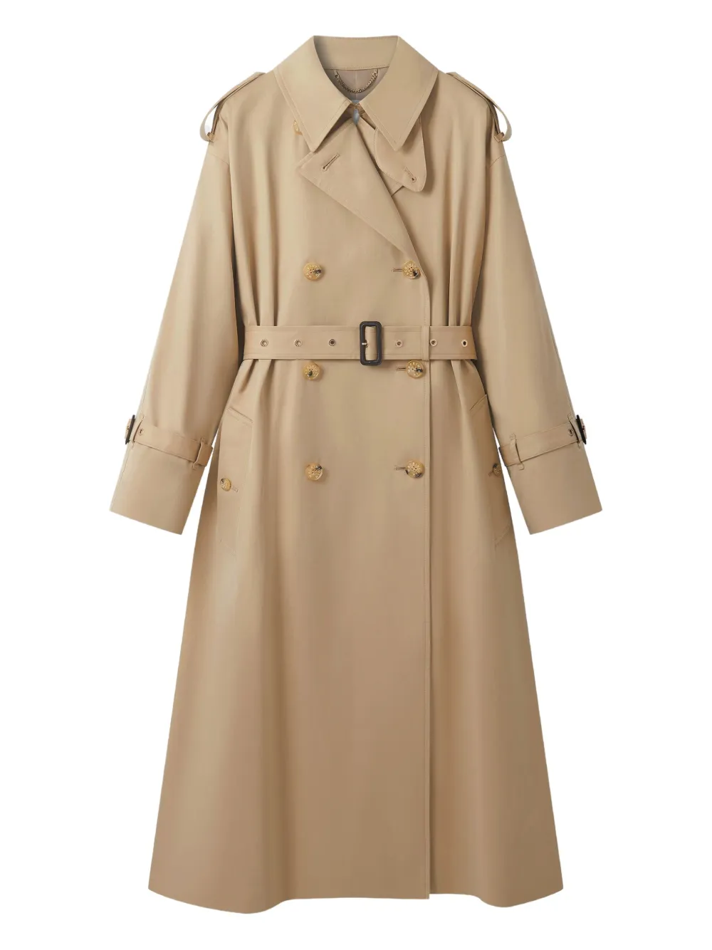 Mackintosh Buckholm trenchcoat met dubbele rij knopen en ceintuur Beige