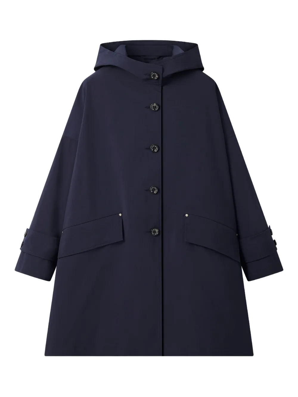 Mackintosh Humbie hooded button-up coat | Blue | Image 1
