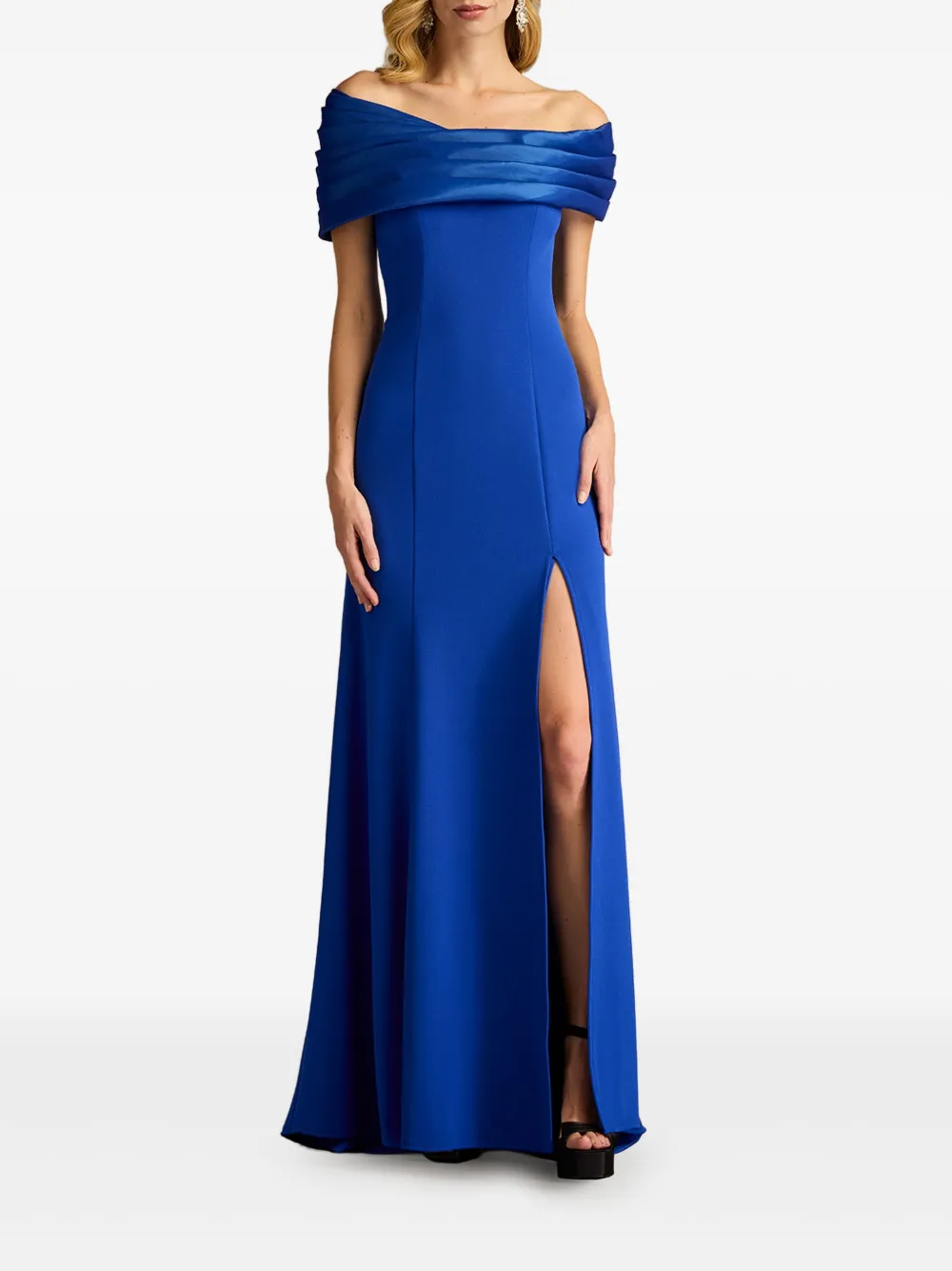 Tadashi Shoji Off-shoulder maxi-jurk - Blauw