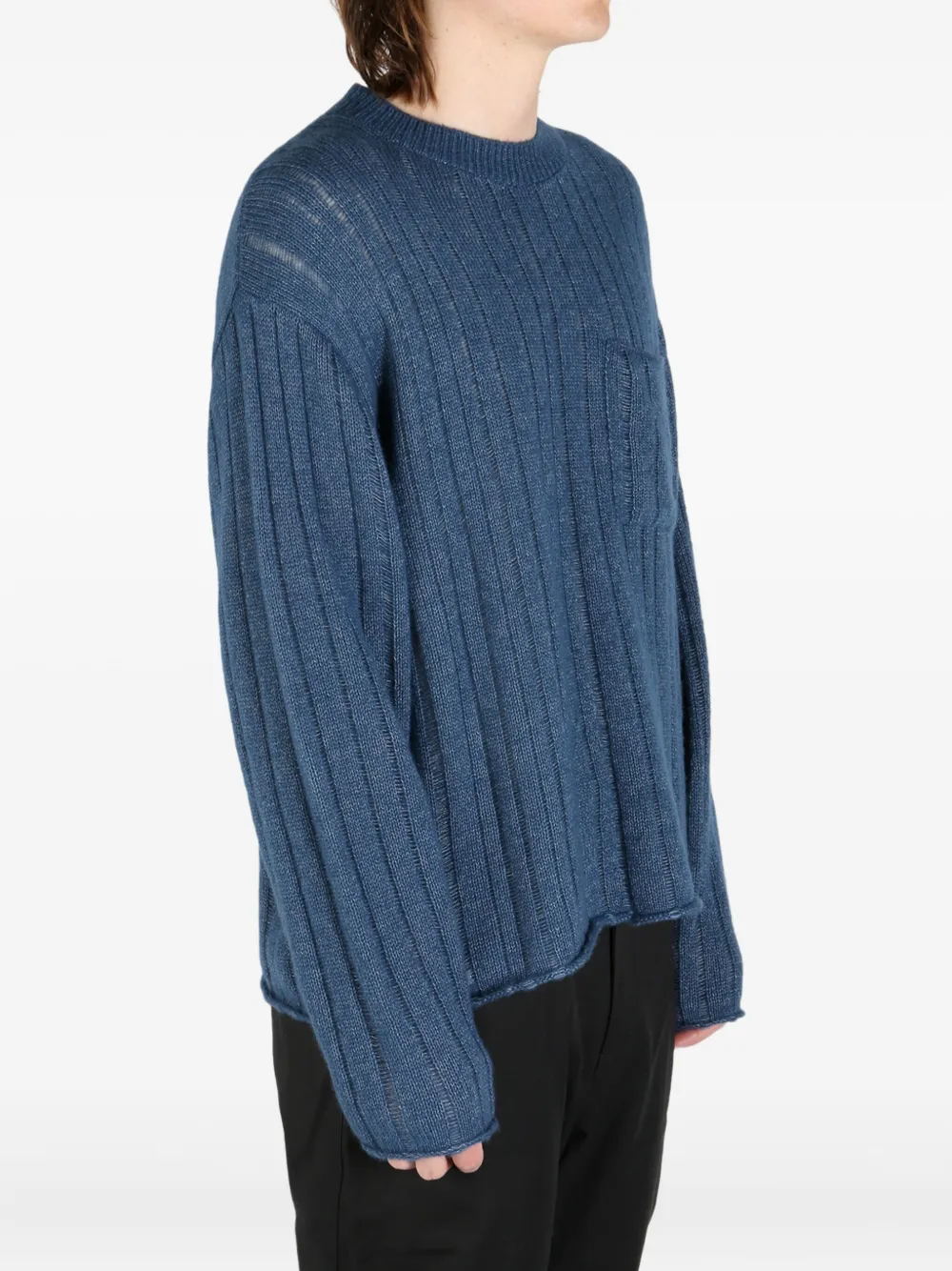 The Elder Statesman ribbed-knit sweater Blauw