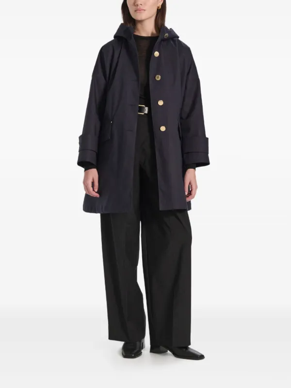 Mackintosh Humbie Hooded Coat | Blue | FARFETCH AZ