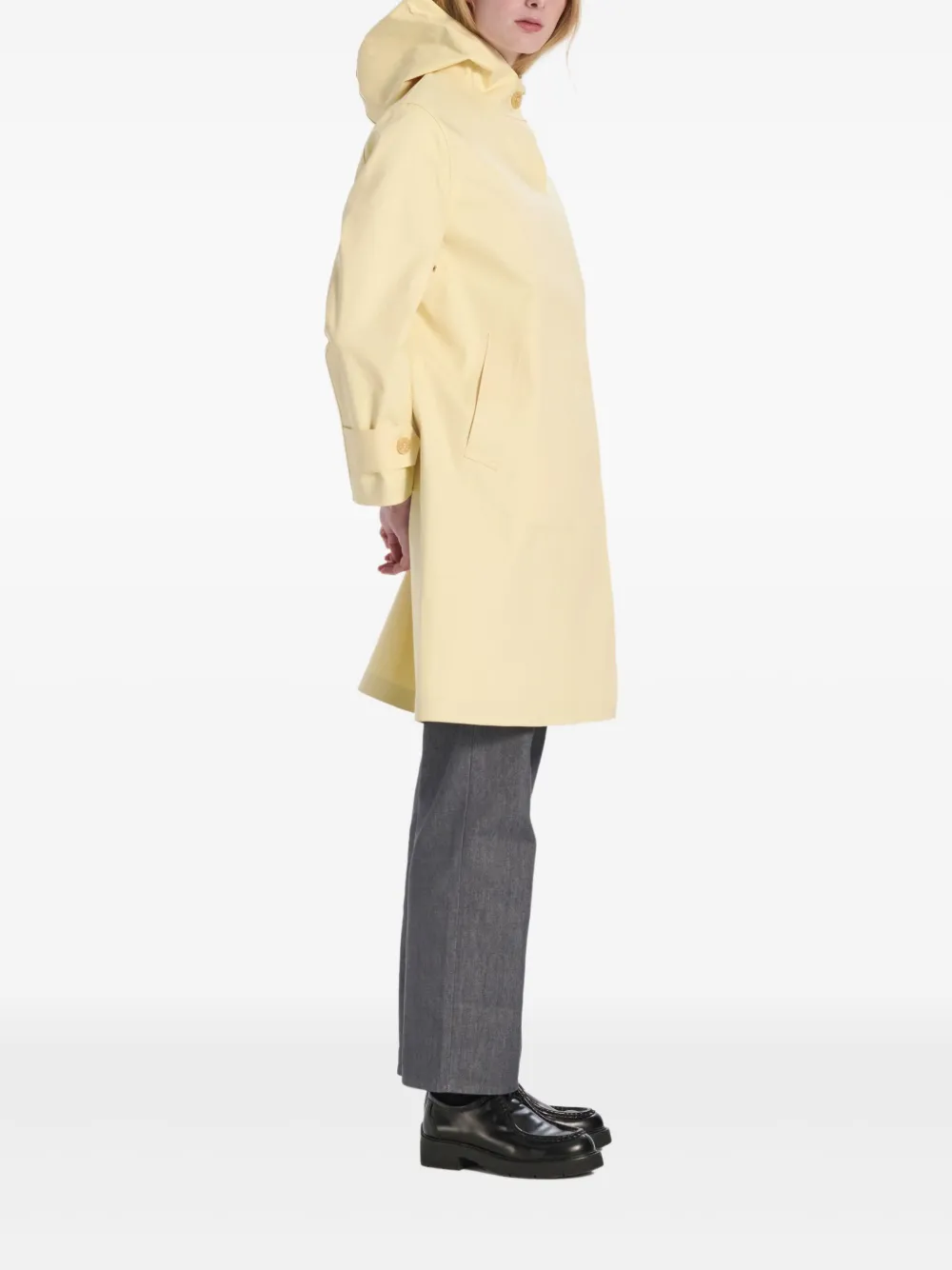 Mackintosh Jas met capuchon Geel