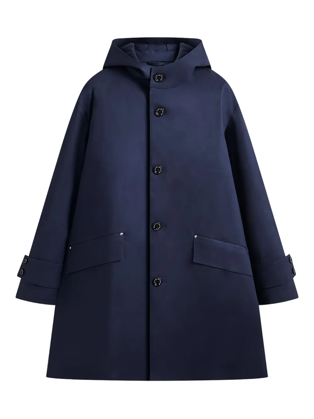 Mackintosh Humbie Raintec hooded button-fastening coat | Blue | Image 1