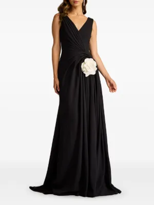 TADASHI SHOJI メタリック ウォーターフォール フラウンスガウン tadashi shoji ] - Gem