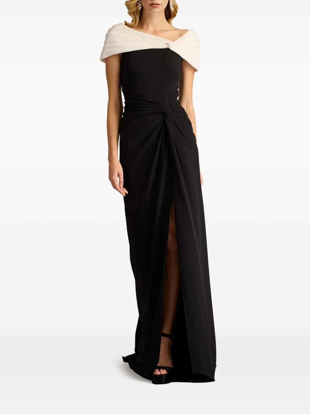 Tadashi Shoji Asymmetrische jurk - Zwart