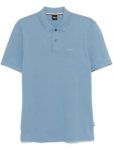 BOSS logo-embroidered polo shirt 