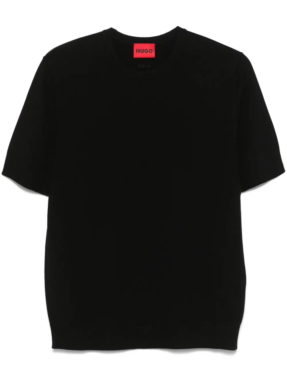 HUGO fine-knit T-shirt | Black | Image 1